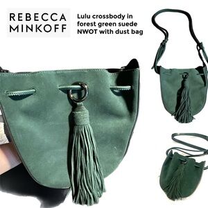 Rebecca Minkoff Forest Green Suede Crossbody Bag